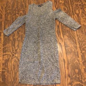 Grey dress with cut out shoulders/sleeves